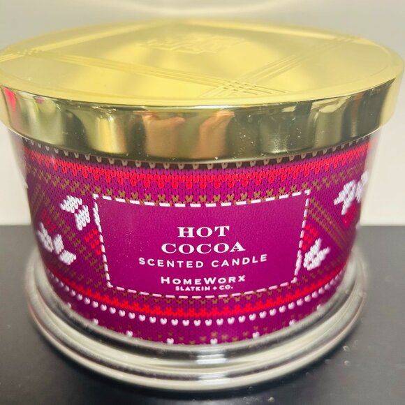 HomeWorx by Slatkin Hot Cocoa 4-Wick 18oz Candle NEW - Picture 1 of 4